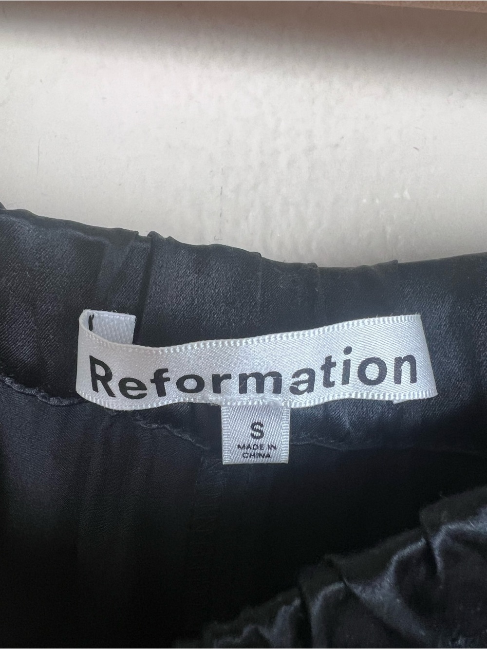 Reformation Olina Wide Leg Silk Pants Black Dressy Size Small Women’s - Picture 8 of 11